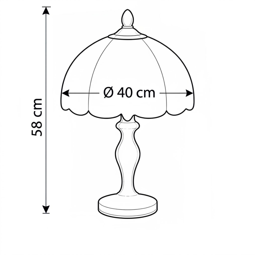BRILAGI - Tiffany vitrāžas galda lampa SIENNA 2xE27/60W/230V
