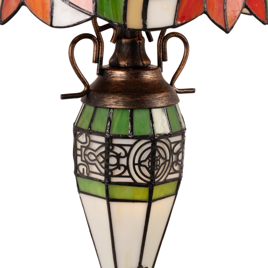Brilagi - Tiffany vitrāžas galda lampa SUNFLOWER 1xE27/60W/230V + 1xE14/40W