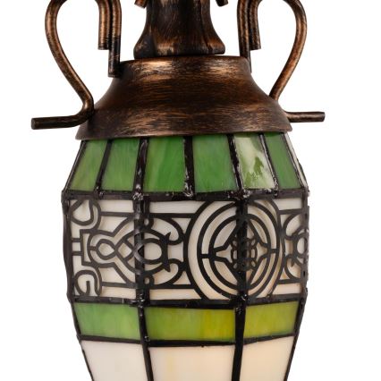 Brilagi - Tiffany vitrāžas galda lampa SUNFLOWER 1xE27/60W/230V + 1xE14/40W