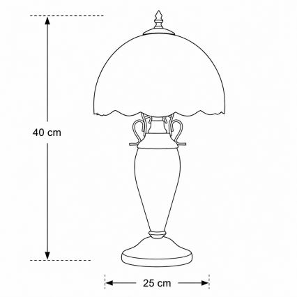 Brilagi - Tiffany vitrāžas galda lampa SUNFLOWER 1xE27/60W/230V + 1xE14/40W