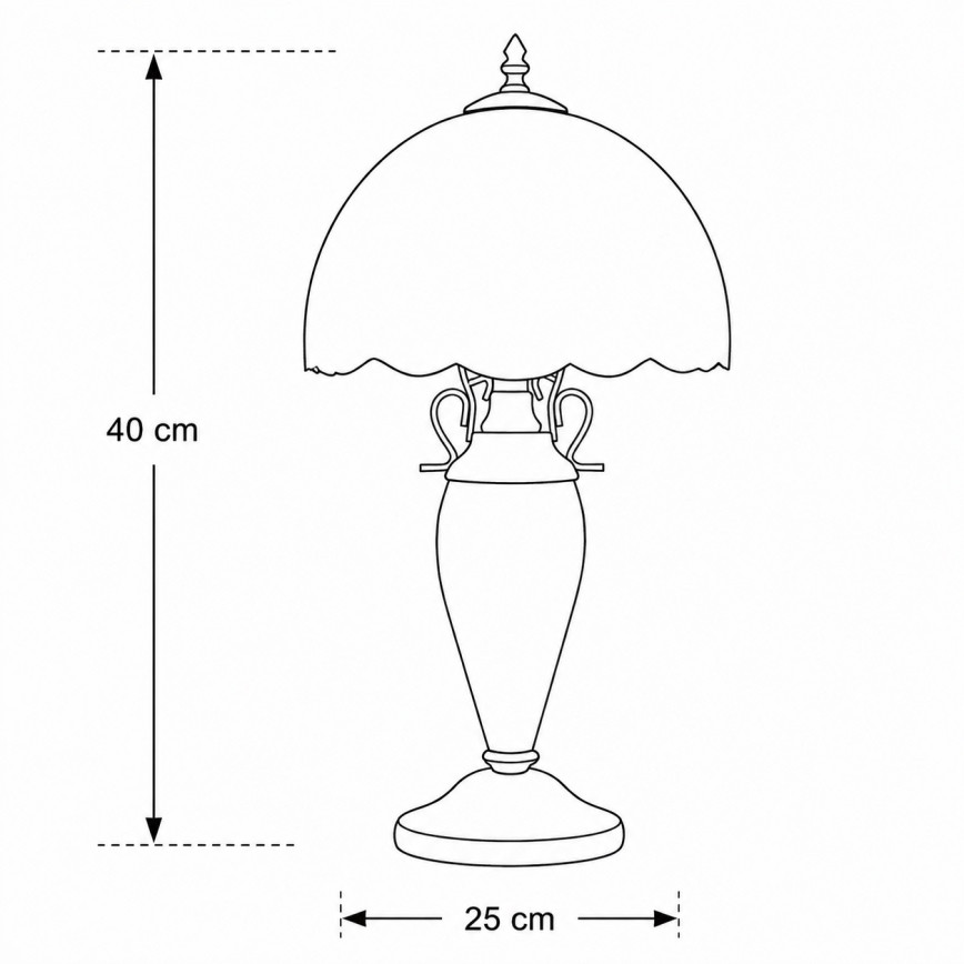Brilagi - Tiffany vitrāžas galda lampa SUNFLOWER 1xE27/60W/230V + 1xE14/40W