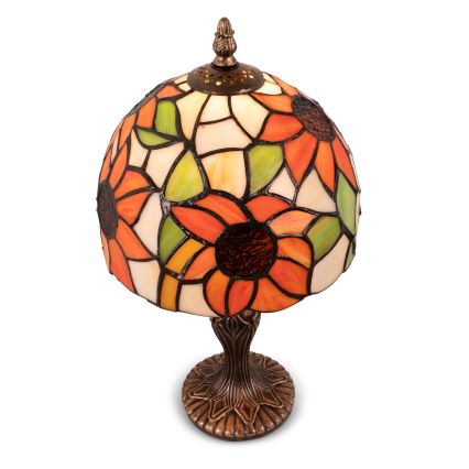 Brilagi - Tiffany vitrāžas galda lampa SUNFLOWER 1xE27/60W/230V