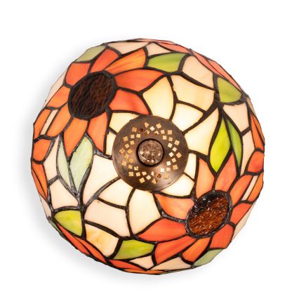 Brilagi - Tiffany vitrāžas galda lampa SUNFLOWER 1xE27/60W/230V
