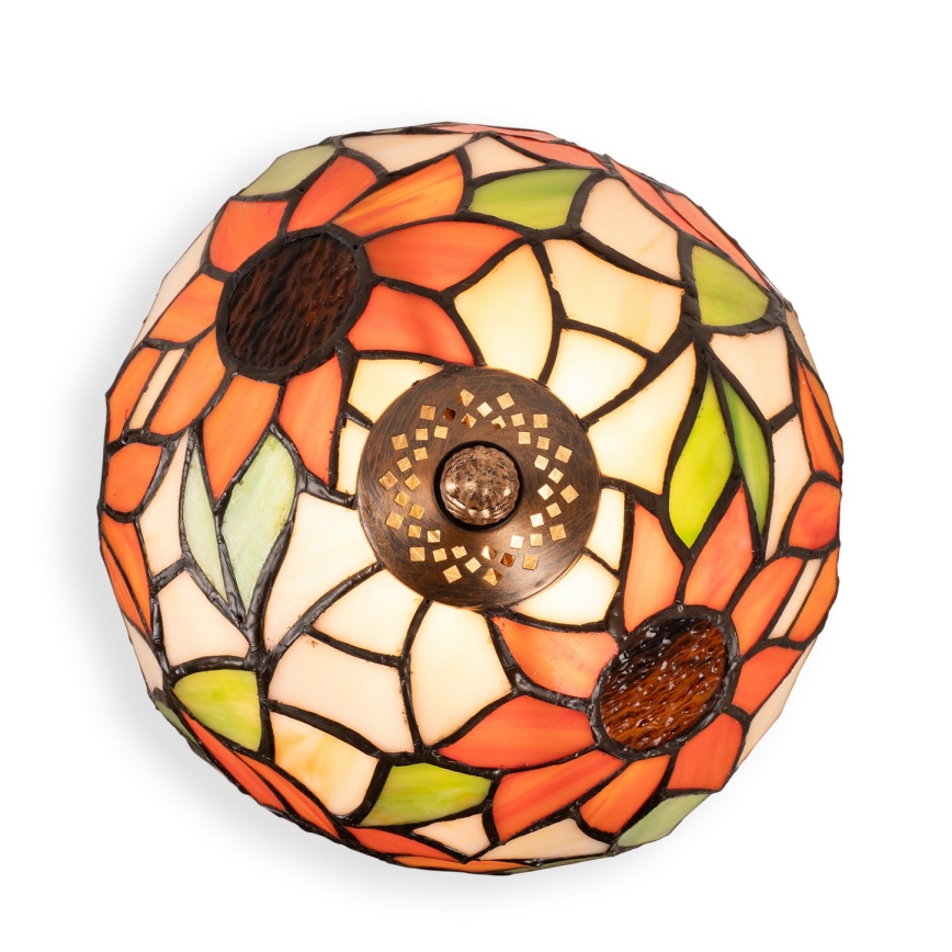 Brilagi - Tiffany vitrāžas galda lampa SUNFLOWER 1xE27/60W/230V