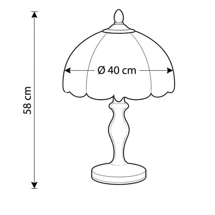 BRILAGI - Tiffany vitrāžas galda lampa SUNFLOWER 2xE27/60W/230V