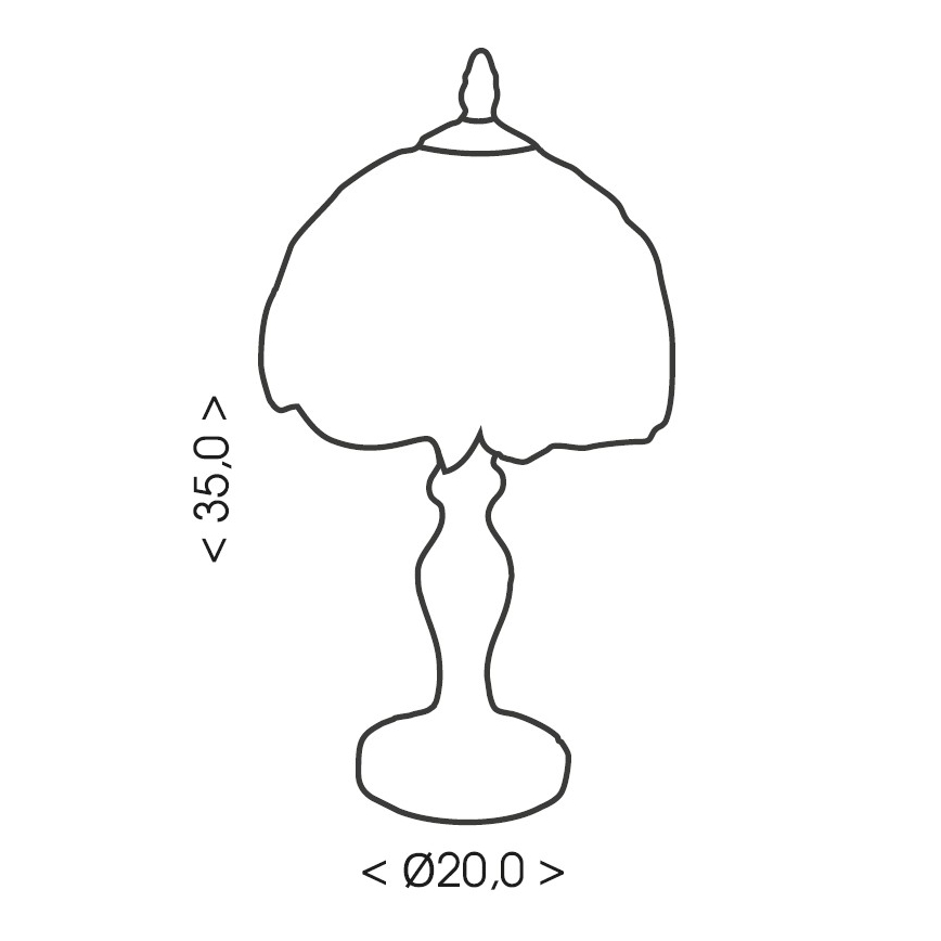 Brilagi - Tiffany vitrāžas galda lampa ziloņkaula krāsā 1xE27/60W/230V