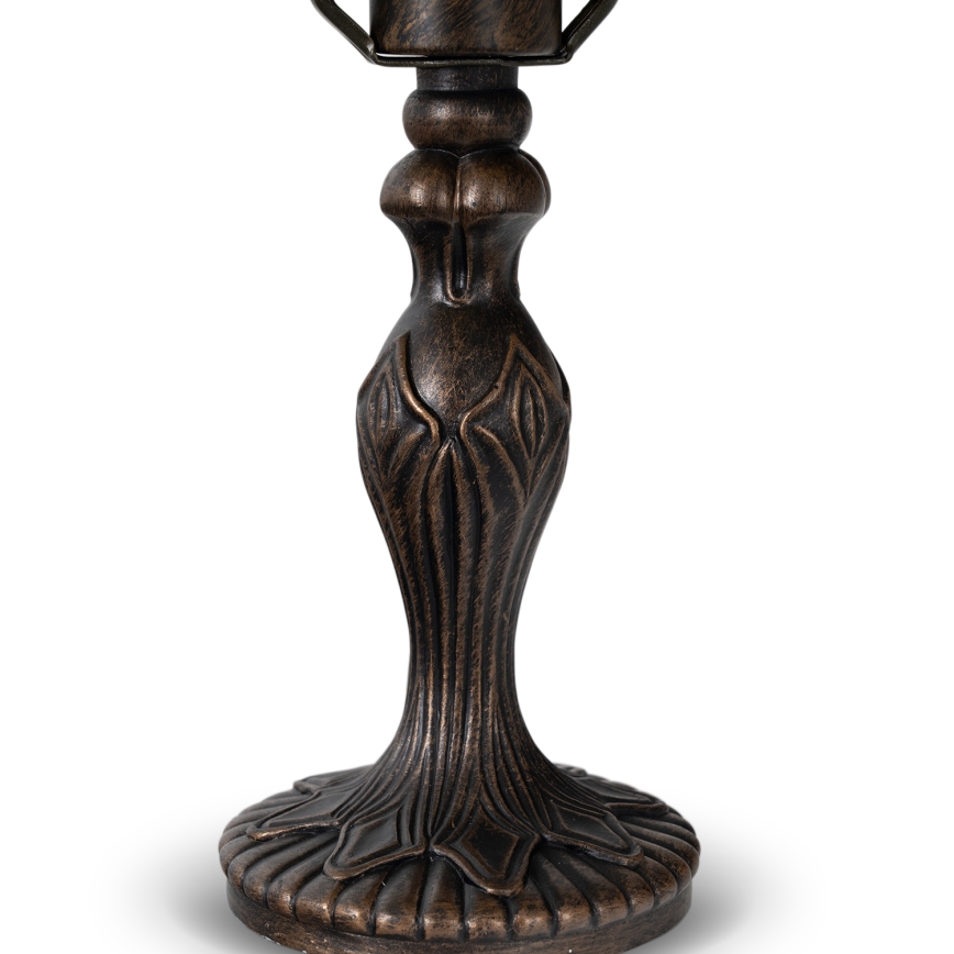 Brilagi - Tiffany vitrāžas galda lampa ziloņkaula krāsā 1xE27/60W/230V