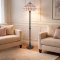 BRILAGI - Tiffany vitrāžas grīdas lampa DORAN 2xE27/60W/230V