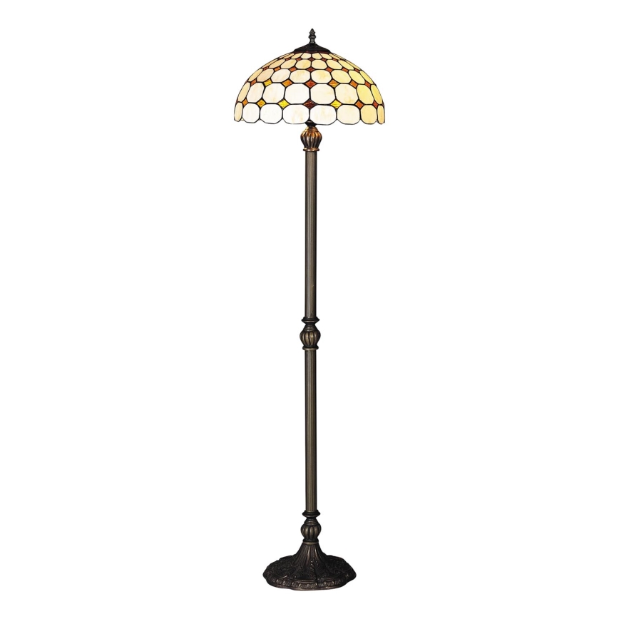 Brilagi - Tiffany vitrāžas grīdas lampa DORAN 2xE27/60W/230V