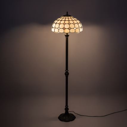 Brilagi - Tiffany vitrāžas grīdas lampa DORAN 2xE27/60W/230V