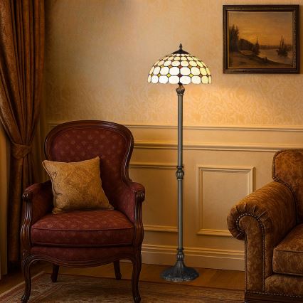 Brilagi - Tiffany vitrāžas grīdas lampa DORAN 2xE27/60W/230V