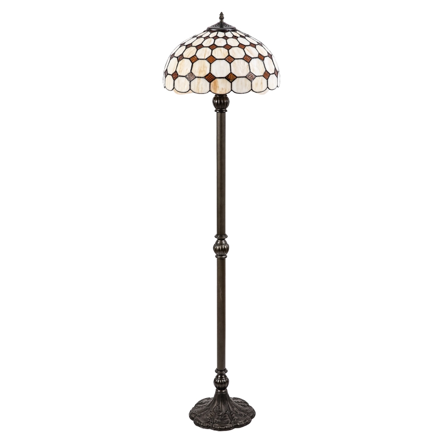 Brilagi - Tiffany vitrāžas grīdas lampa DORAN 2xE27/60W/230V