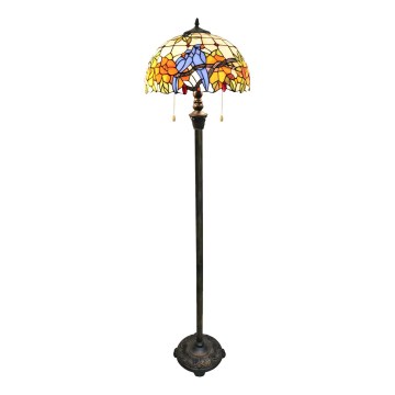 Brilagi - Tiffany vitrāžas grīdas lampa JUNGLE 2xE27/60W/230V