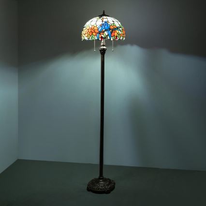 BRILAGI - Tiffany vitrāžas grīdas lampa JUNGLE 2xE27/60W/230V