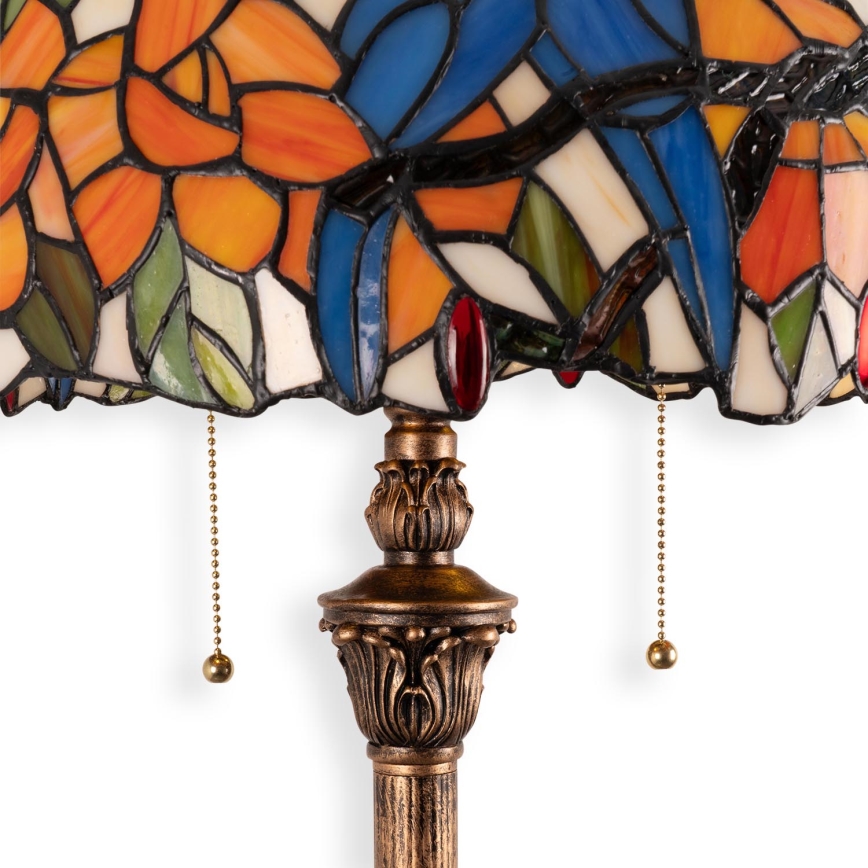 BRILAGI - Tiffany vitrāžas grīdas lampa JUNGLE 2xE27/60W/230V