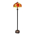 Brilagi - Tiffany vitrāžas grīdas lampa SUNFLOWER 2xE27/60W/230V