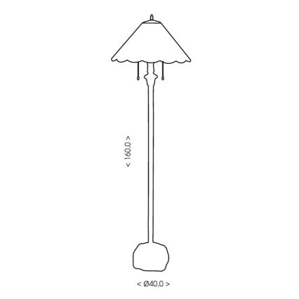 Brilagi - Tiffany vitrāžas grīdas lampa SUNFLOWER 2xE27/60W/230V