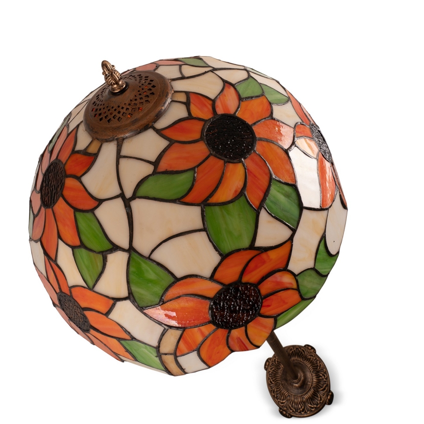 Brilagi - Tiffany vitrāžas grīdas lampa SUNFLOWER 2xE27/60W/230V