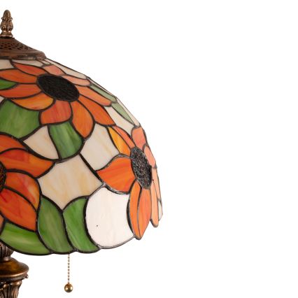 Brilagi - Tiffany vitrāžas grīdas lampa SUNFLOWER 2xE27/60W/230V