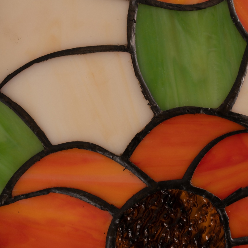 Brilagi - Tiffany vitrāžas grīdas lampa SUNFLOWER 2xE27/60W/230V