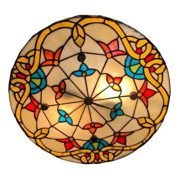 Brilagi - Tiffany vitrāžas griestu gaismeklis MIRABELLA 3xE27/60W/230V Ø 40 cm