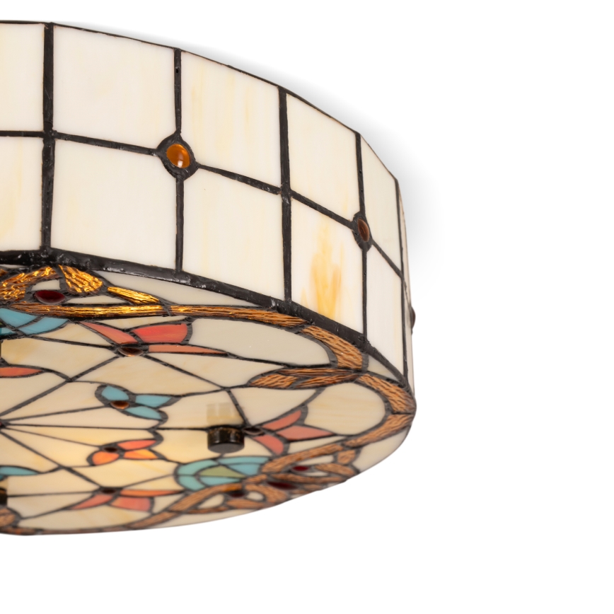 Brilagi - Tiffany vitrāžas griestu gaismeklis MIRABELLA 3xE27/60W/230V Ø 40 cm