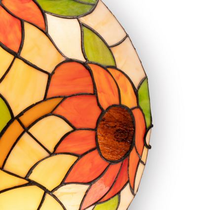 Brilagi - Tiffany vitrāžas griestu gaismeklis SUNFLOWER 2xE27/60W/230V pr. 40 cm