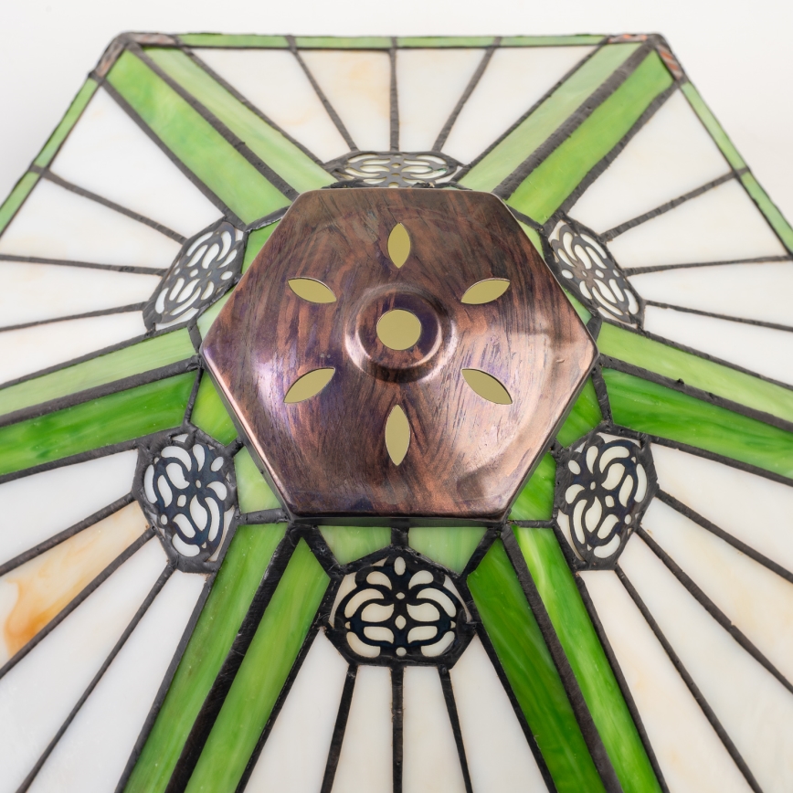 BRILAGI - Tiffany vitrāžas griestu lampa EMERALD 2xE27/60W/230V Ø 40 cm