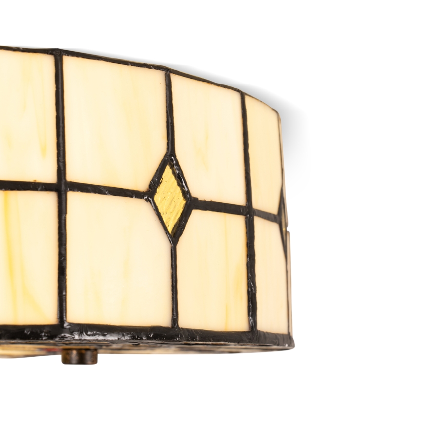 Brilagi - Tiffany vitrāžas griestu lampa FOLIA 3xE27/60W/230V diam. 40 cm