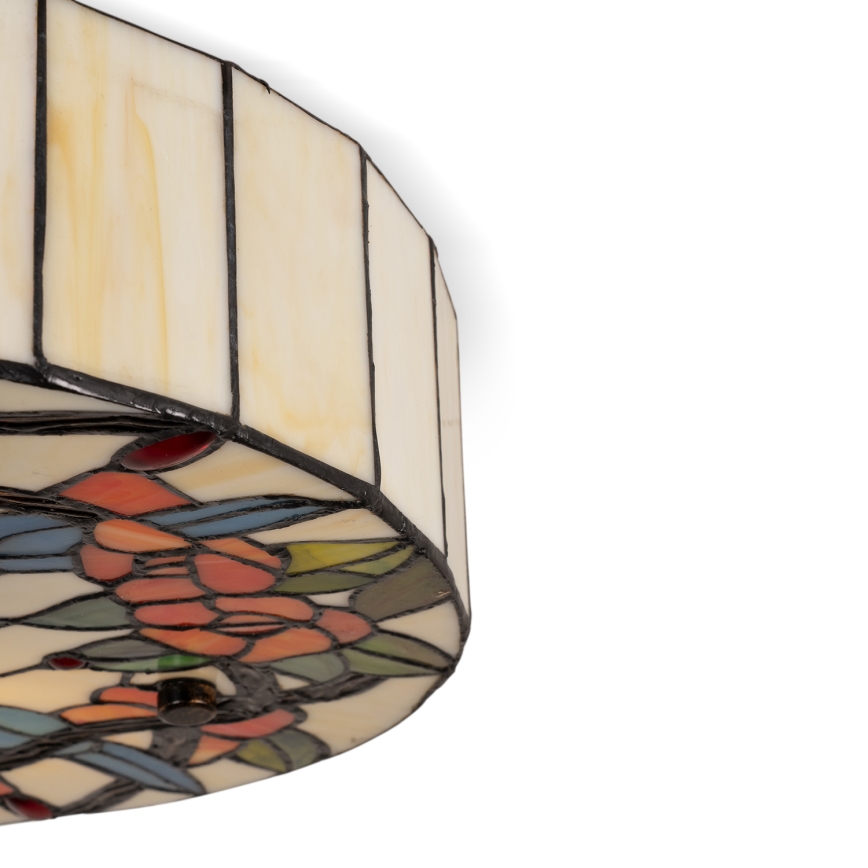 BRILAGI - Tiffany vitrāžas griestu lampa JUNGLE 2xE27/60W/230V Ø 40 cm