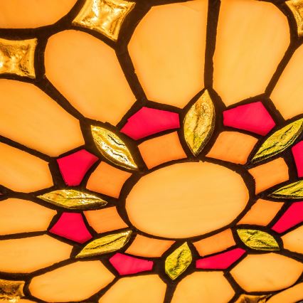 Brilagi - Tiffany vitrāžas griestu lampa LUISA 2xE27/60W/230V Ø 40 cm