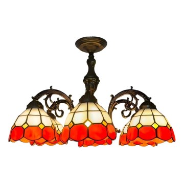 Brilagi - Tiffany vitrāžas griestu lustra SIENNA 6xE27/60W/230V Ø 60 cm