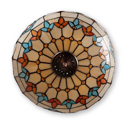 Brilagi - Tiffany vitrāžas lustra ar ķēdi MIRABELLA 3xE27/60W/230V Ø 50 cm