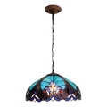 BRILAGI - Tiffany vitrāžas lustra uz ķēdes CORAL 1xE27/60W/230V Ø 40 cm
