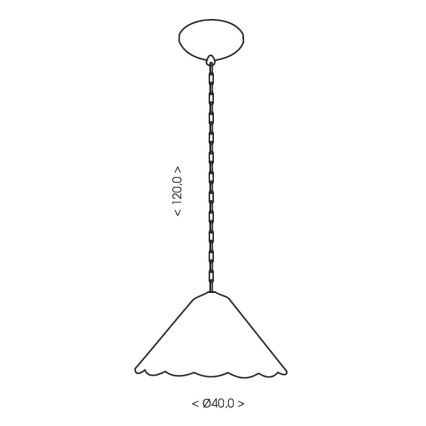 Brilagi - Tiffany vitrāžas lustra uz ķēdes FOLIA 1xE27/60W/230V Ø 40 cm