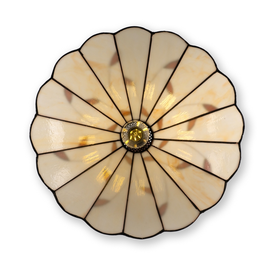 Brilagi - Tiffany vitrāžas lustra uz ķēdes FOLIA 1xE27/60W/230V Ø 40 cm