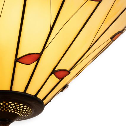BRILAGI - Tiffany vitrāžas lustra uz ķēdes FOLIA 3xE27/60W/230V Ø 50 cm