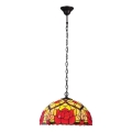 Brilagi - Tiffany vitrāžas lustra uz ķēdes GARLAN 2xE27/60W/230V