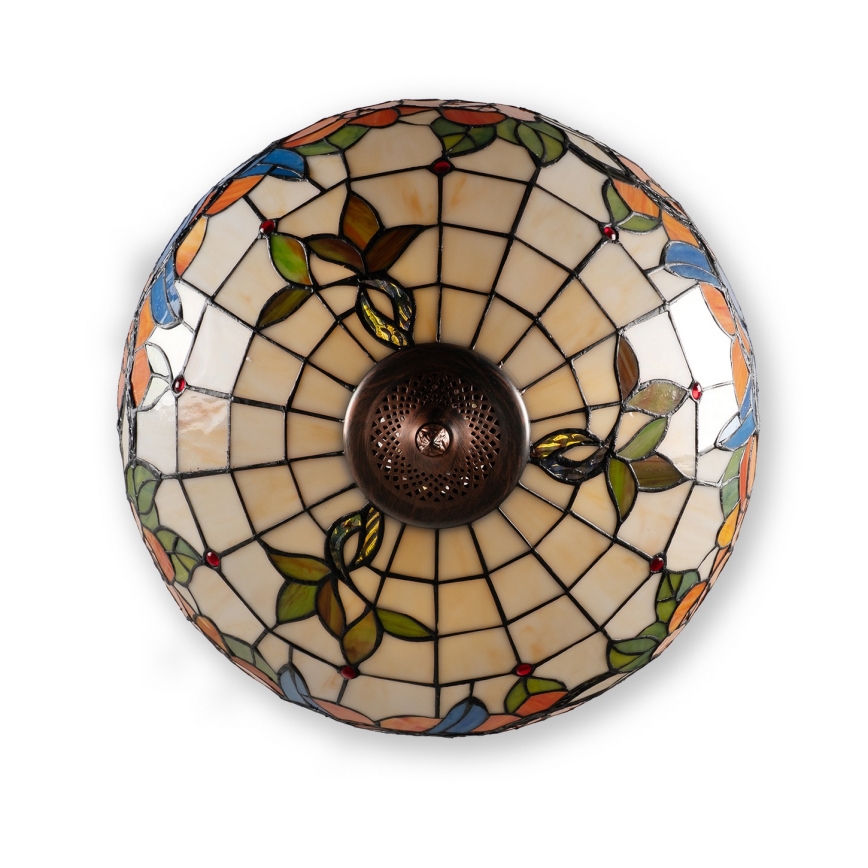 Brilagi - Tiffany vitrāžas lustra uz ķēdes JUNGLE 3xE27/60W/230V diam. 50 cm