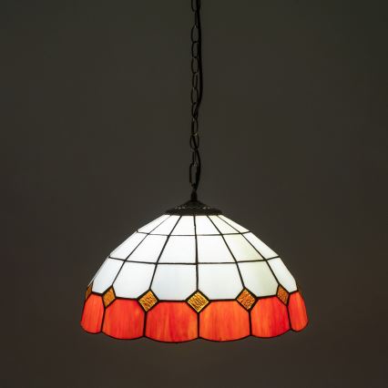 Brilagi - Tiffany vitrāžas lustra uz ķēdes SIENNA 1xE27/60W/230V Ø 40 cm