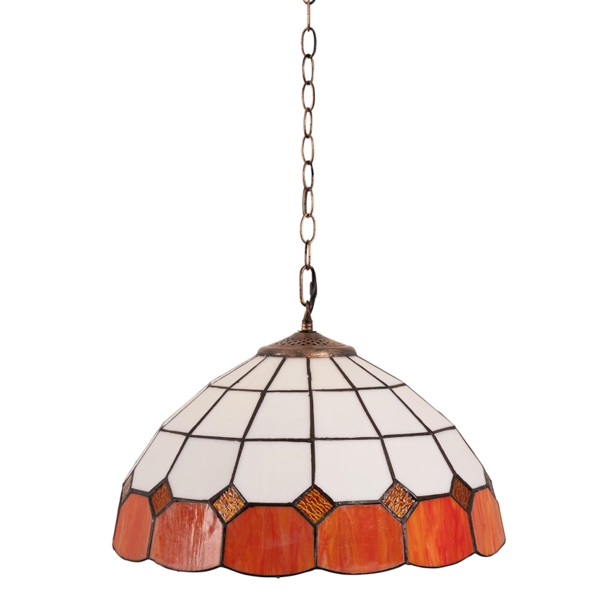 Brilagi - Tiffany vitrāžas lustra uz ķēdes SIENNA 1xE27/60W/230V Ø 40 cm