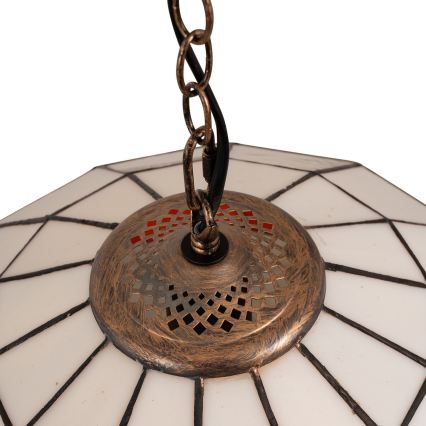 Brilagi - Tiffany vitrāžas lustra uz ķēdes SIENNA 1xE27/60W/230V Ø 40 cm