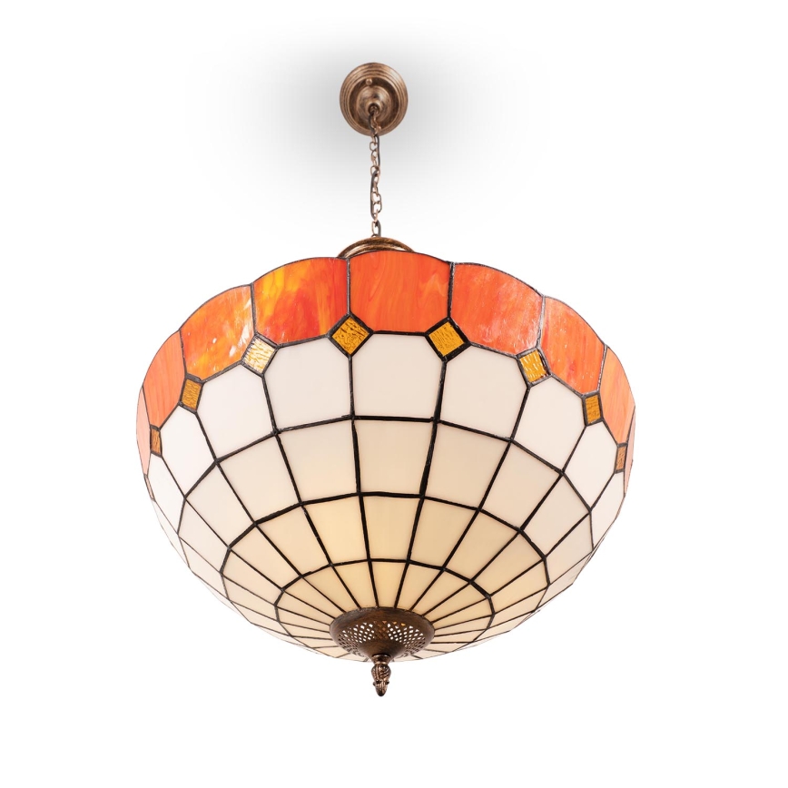 Brilagi - Tiffany vitrāžas lustra uz ķēdes SIENNA 3xE27/60W/230V Ø 50 cm