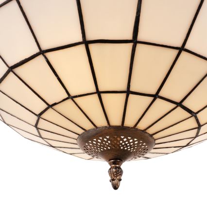 Brilagi - Tiffany vitrāžas lustra uz ķēdes SIENNA 3xE27/60W/230V Ø 50 cm