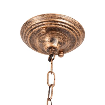 Brilagi - Tiffany vitrāžas lustra uz ķēdes SIENNA 3xE27/60W/230V Ø 50 cm
