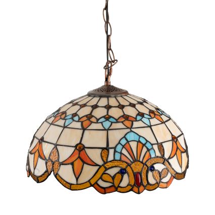 Brilagi - Tiffany vitrāžas lustrs uz ķēdes MIRABELLA 1xE27/60W/230V Ø 40 cm