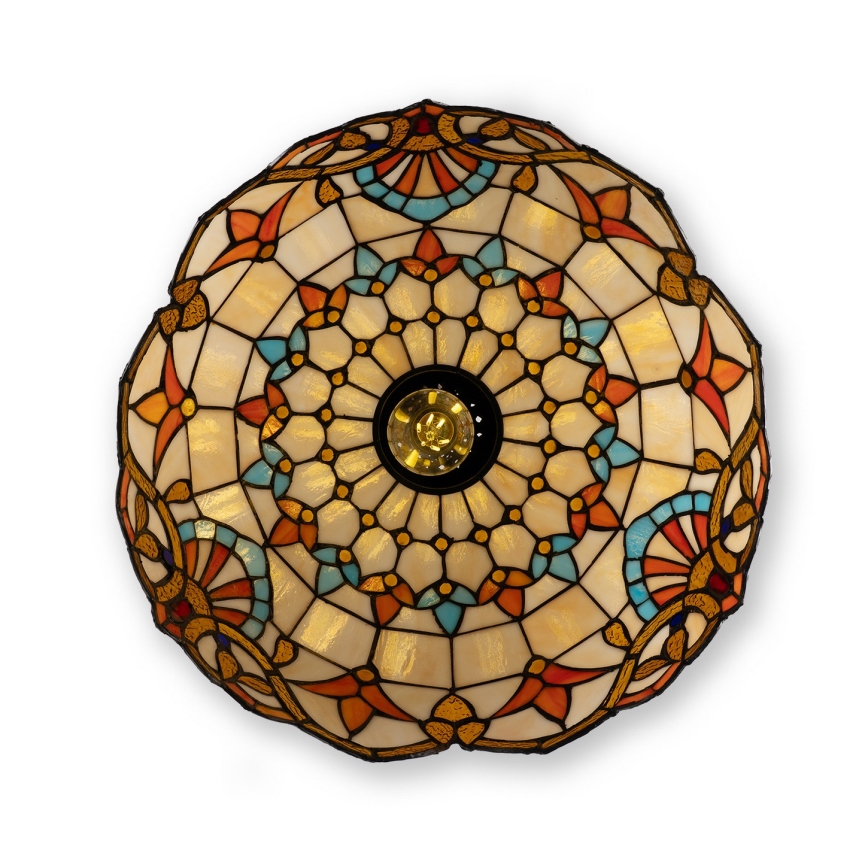 Brilagi - Tiffany vitrāžas lustrs uz ķēdes MIRABELLA 1xE27/60W/230V Ø 40 cm