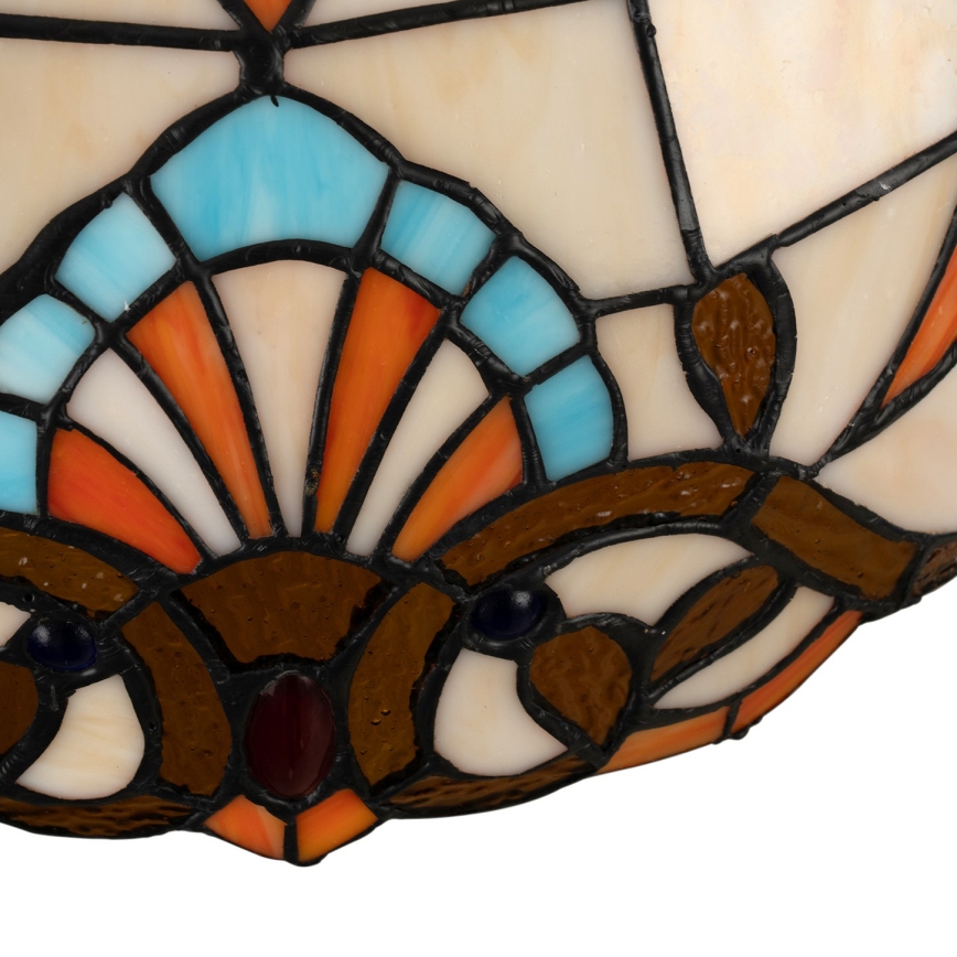 Brilagi - Tiffany vitrāžas lustrs uz ķēdes MIRABELLA 1xE27/60W/230V Ø 40 cm