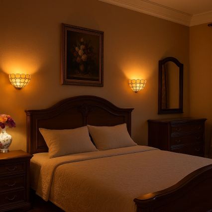 Brilagi - Tiffany vitrāžas sienas gaismeklis DORAN 1xE14/40W/230V