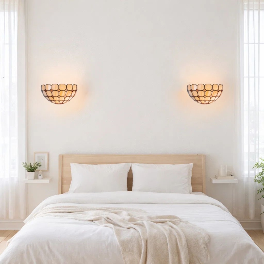 Brilagi - Tiffany vitrāžas sienas gaismeklis DORAN 1xE14/40W/230V